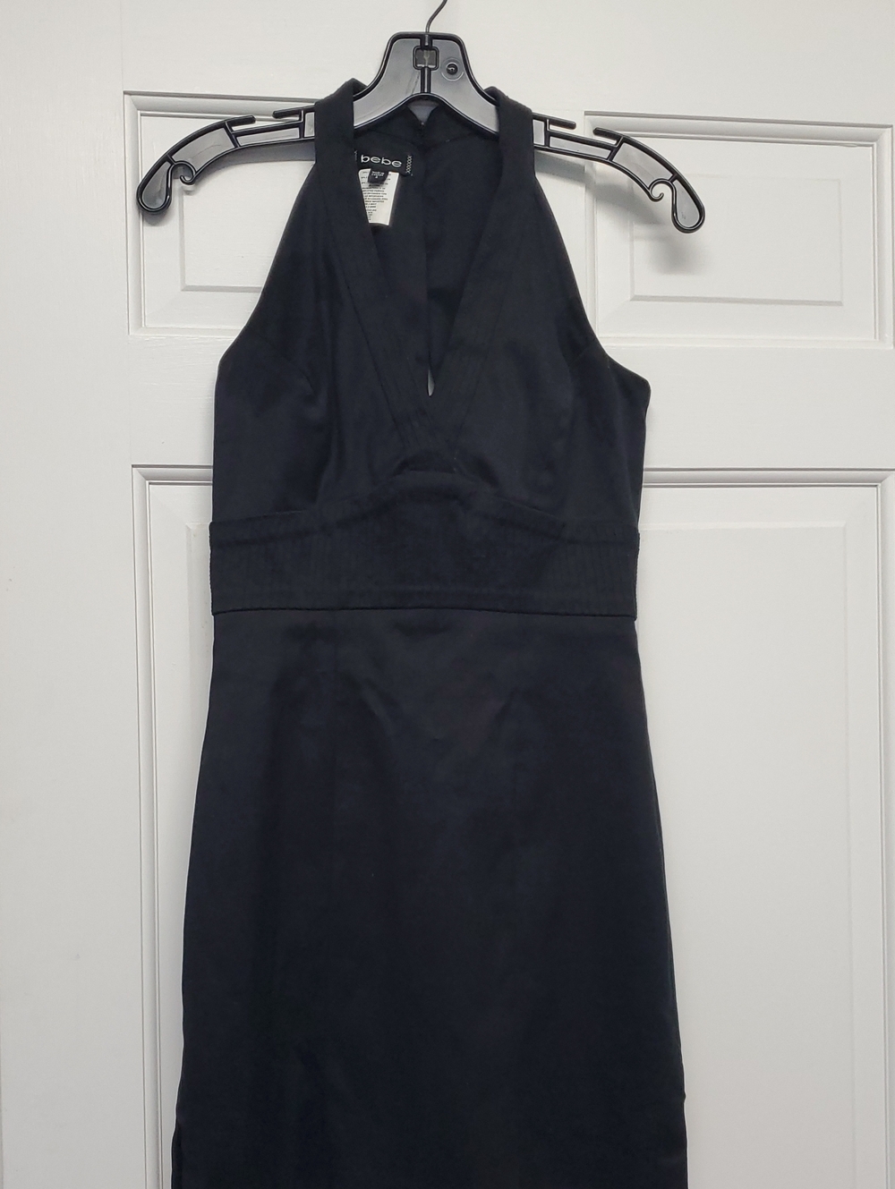 bebe Black Halter Cocktail Dress